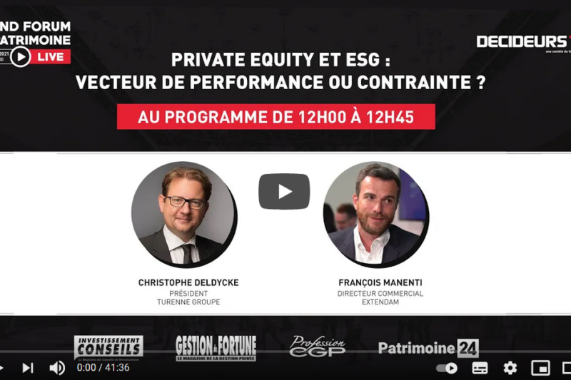 Grand Forum Live - Private Equity et ESG : vecteur de croissance ou contrainte ?